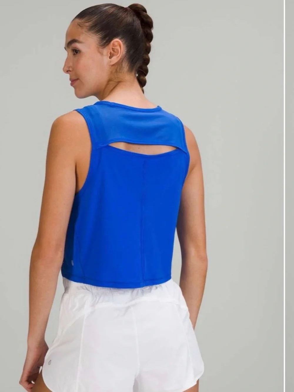 Lululemon Sculpt Cropped Tank Top Blazer Blue Tone